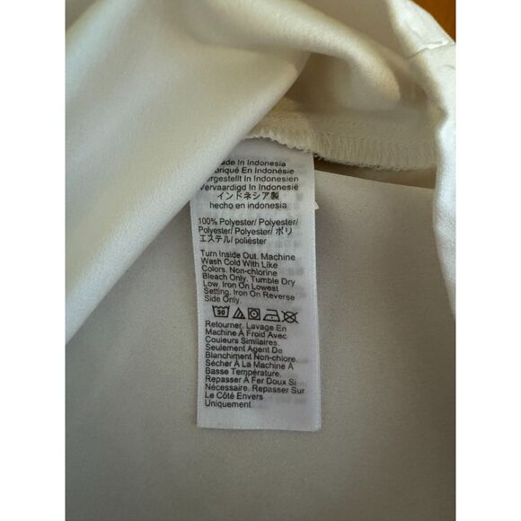 J. Crew Ivory Shell Blouse Size Large - Picture 6 of 8